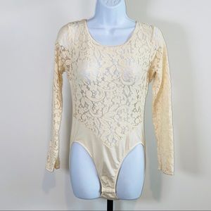 Vintage Victoria Secret Lace Bodysuit Size M